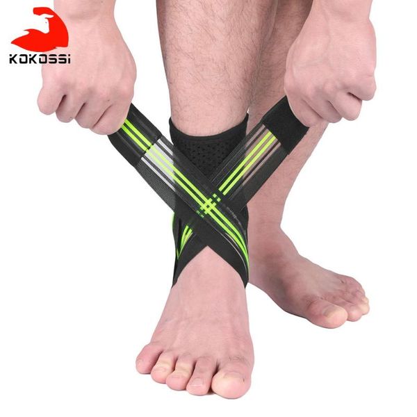 

ankle support kokossi 1 pcs protective football basketball brace compression strap belt protector, Blue;black