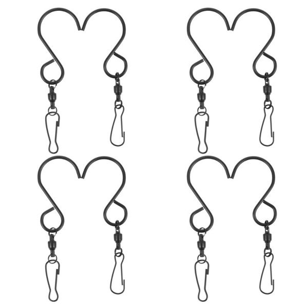

hooks & rails 8pcs swivel clips for hanging wind spinners chimes bird feeder