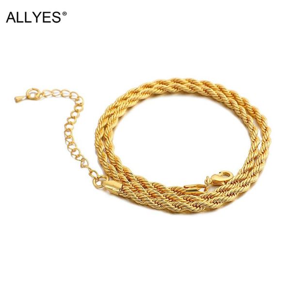 

chokers lifefontier twist chain choker necklace for women gold color stainless steel necklaces fashion jewelry accessories gifts collier, Golden;silver