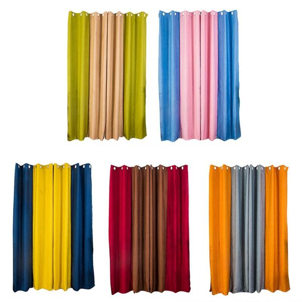 

curtain & drapes tassel string door perforated sliding blackout nordic splicing color line flash shiny window drape