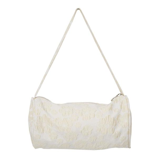 

evening bags torebki damskie fashion yarn-dyed jacquard underarm bag women's cylindrical concave shape shoulder