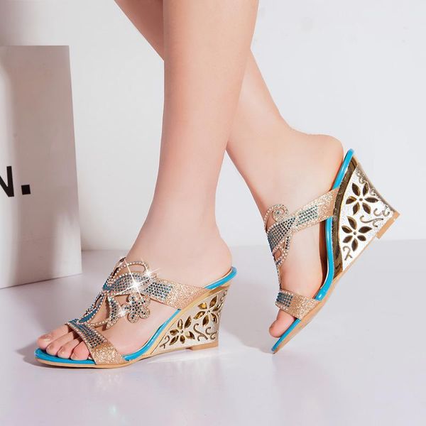 

sandals rhinestone heel thick-heeled women's shoes high-heeled, Black