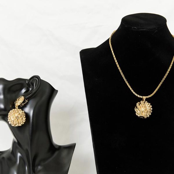 

sunnice gold color ball necklace and earrings set for wedding party gift bohemian style big but light fashion jewelry, Silver
