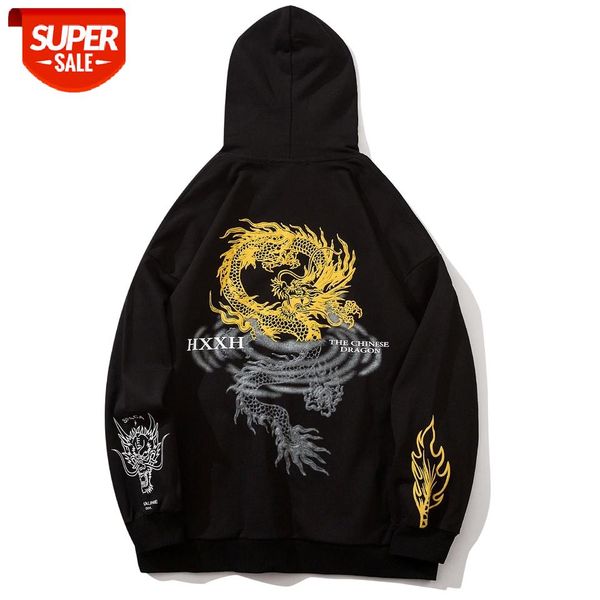 

hip hop dragon graphic streetwear hoodie men harajuku hoodie sweatshirt winter pullover men cotton black oversized #on1e