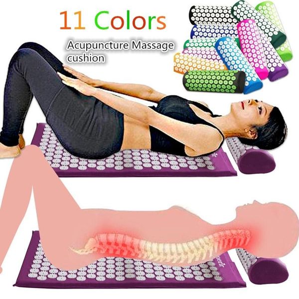 

anti slip massager cushion massage yoga mat acupressure home gym yoga mat back pain esterilla fitness body building bh50yjd
