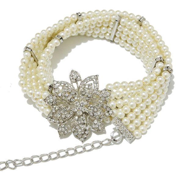

sweet and lovely pearl wide belt, Black;brown