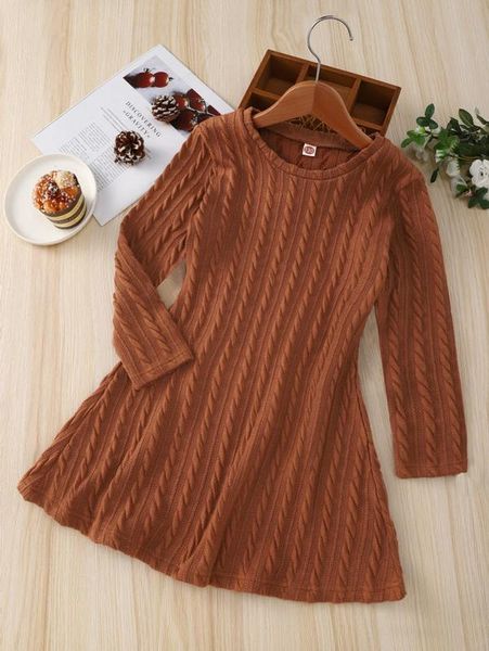 

girls cable textured dress she, Red;yellow