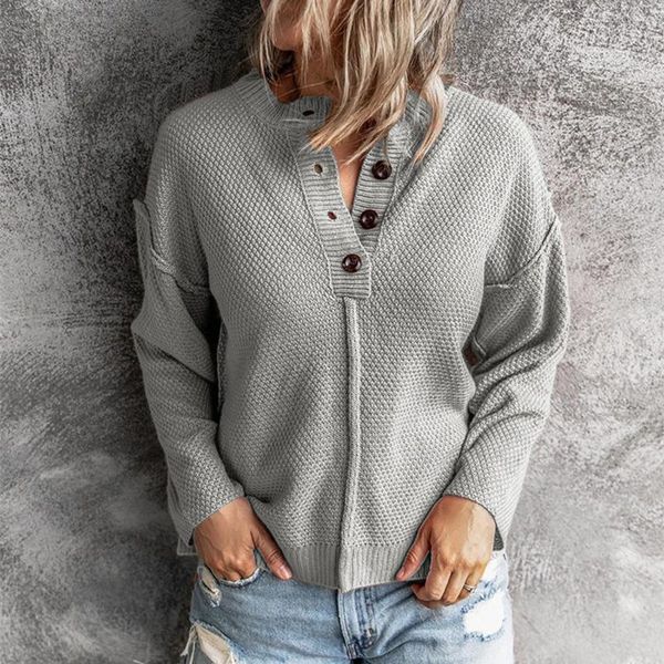 

women's sweaters women solid kintted sweater button batwing sleeve chunky pullover autumn casual loose woman jumper sueters de mujer#fs, White;black