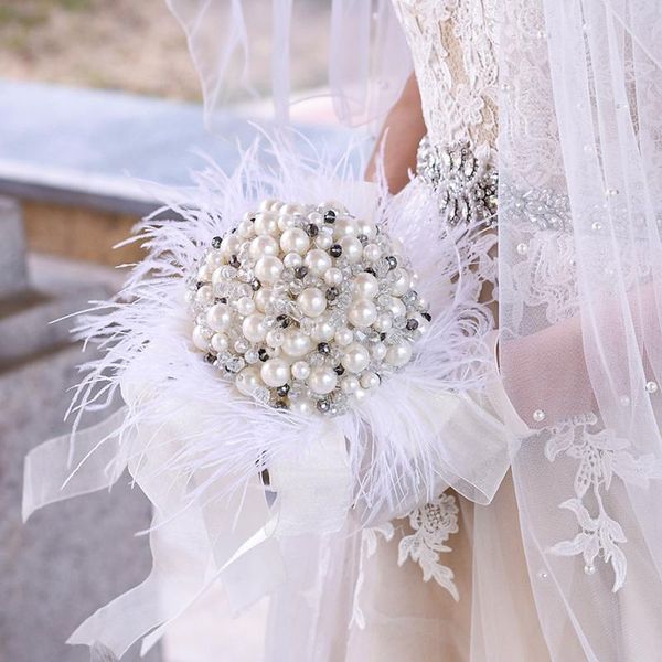 

wedding flowers trixy hf03 pearls bouquet elegant pearl bridesmaid flower party accessory bridal ivory