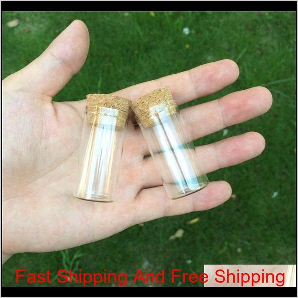 

10ml small test tube with cork ser glass spice bottles container jars 24*40mm diy craft transparent straight gl qyleiv homes2011