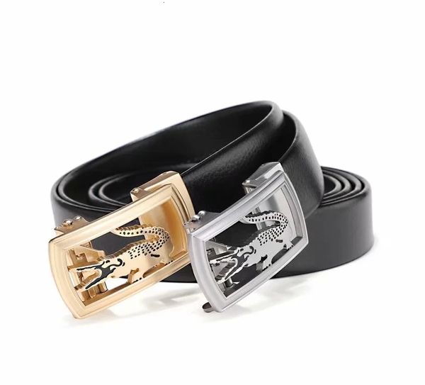 

designer fashion belt genuine leather men belt automatic buckle mens belts for male belt jeans cow strap, Black;brown