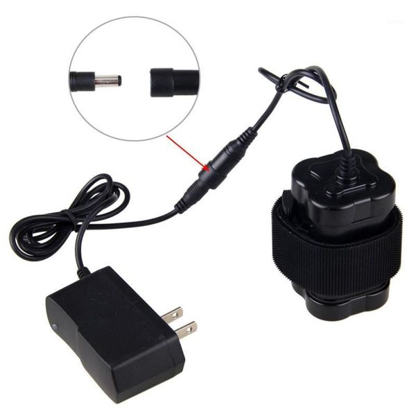 

bike lights black rechargeable 12000mah 8.4v 4x18650 battery pack with 8.4 v charger for light cycling accessories1
