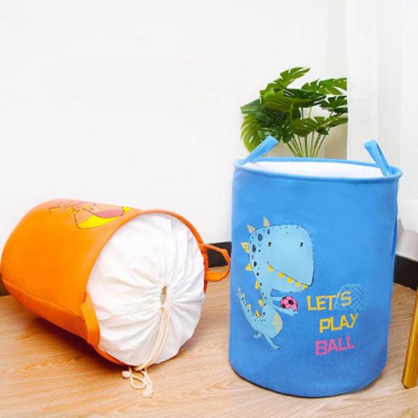 

storage baskets children toy basket foldable beam mouth cartoon fabric dirty clothes for bedroom bathroom laundry bucket