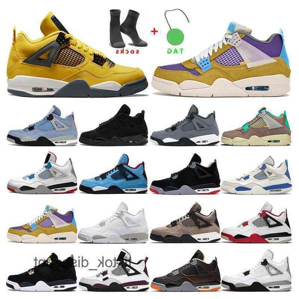 

2021 mens basketball shoes 4s lightning taupe haze women university blue white oreo black cat bred motorsports sports sneakers trainers size