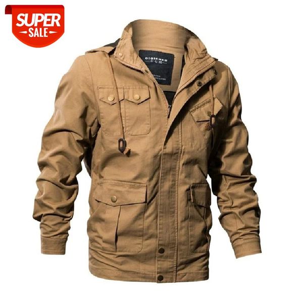 

Autumn Winter Bomber Pilot Jackets Men Plus Size 6XL Army Military Tactical Jackets Male Windbreaker Hooded Coat Flight Overcoat #VZ4v, Black;brown