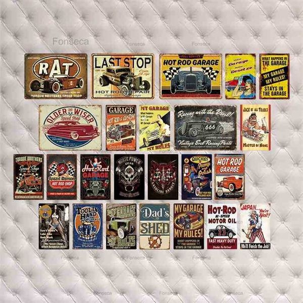 

plaque metal vintage tin retro garage signs man cave wall decor iron paintinga