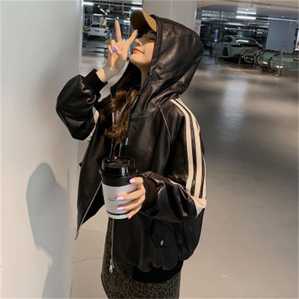 

2021 royal sheep leather jacket genuine female spring r36 p9vd, Black;brown