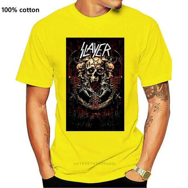 

men's t-shirts slayer skull trio t shirt heavy metal band 2021 licensed authentic, White;black