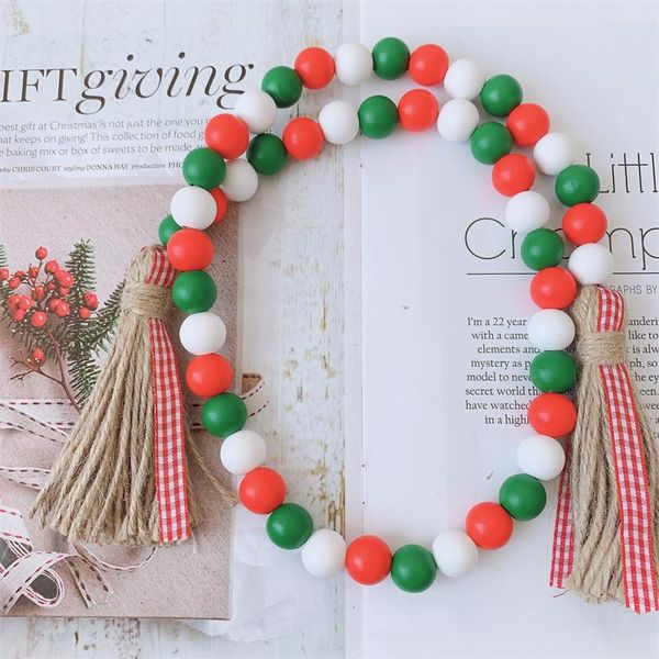 

decorative objects & figurines nordic style pastoral colored wood beads string rope tassel wall hanging pendant ornaments home living r