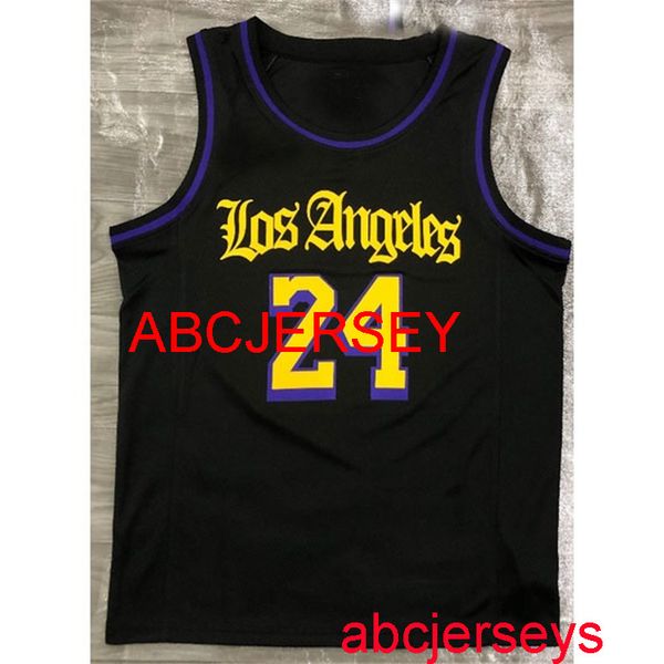 

men's 24# bryant 2021 latin black basketball jersey s,m,l,xl, vest
