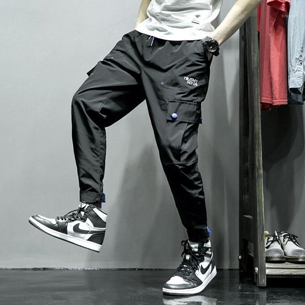 

spring department code, male camouflage pants pocket elastic leisure nine p60 control 78] men's, Black
