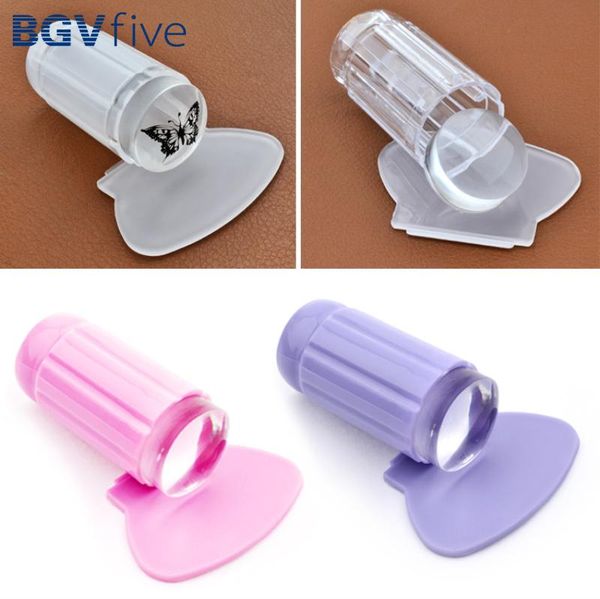 

nail art kits 2pcs/set clear jelly diy stamping stamper scraper plate transfer manicure tool