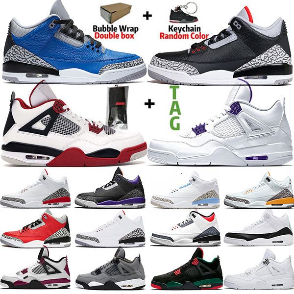 

jumpman basketball shoes varsity royal black cement 4 4s fire red neon what the black cat mens trainers sneakers sports 40-47