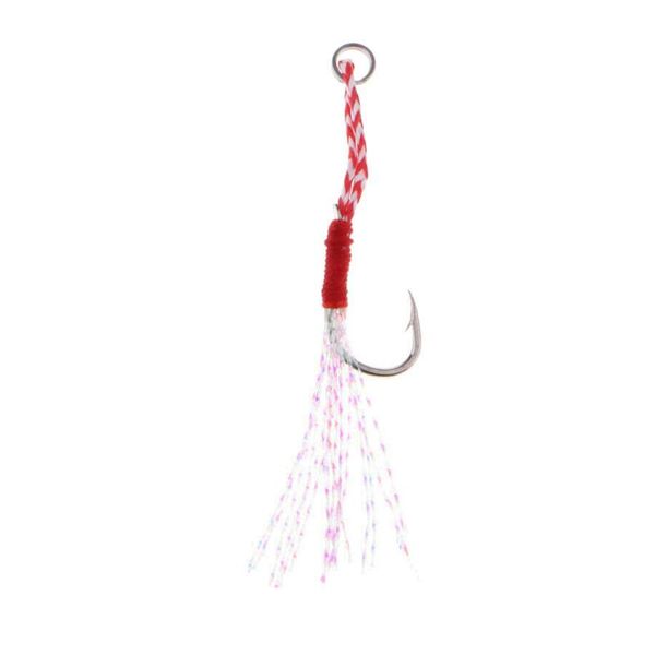 

10 pcs new assist fishing hooks carbon stainless steel jig bait lead hooks