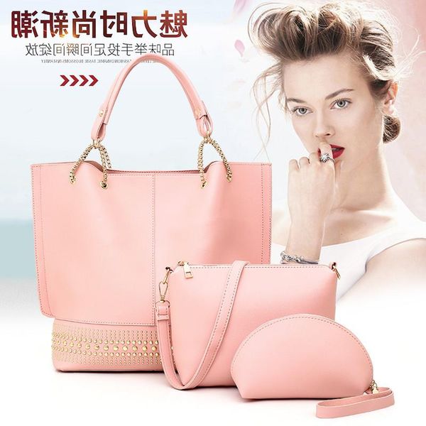 

casual daughter and bag new style mother pu female three-piece trade 2021 messenger shoulder foreign bags owkba
