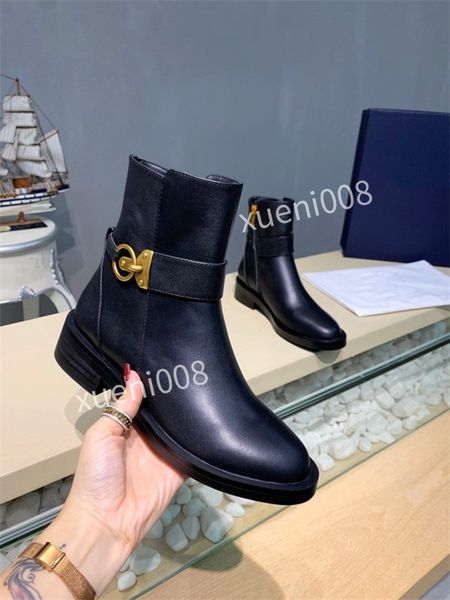 

2022 designer snow boot women snowdrop flat ankle boots soft wool fur suede leather shoes winter martin boots printing over the knee rx21101, Black