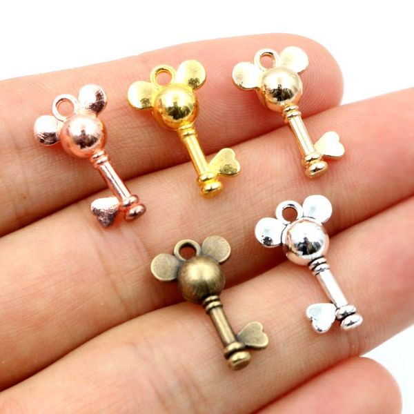 

charms 20pcs mouse most key 19x12mm antique silver plated bronze gold pendant fit vintage tibetan findings for jewelry making, Bronze;silver