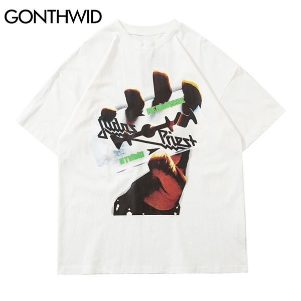 T-Shirts Blade Hand Print T-Shirts Hemden Streetwear Hip Hop Harajuku Casual Gothic Punk Rock Kurzarm Herren Tops 210602