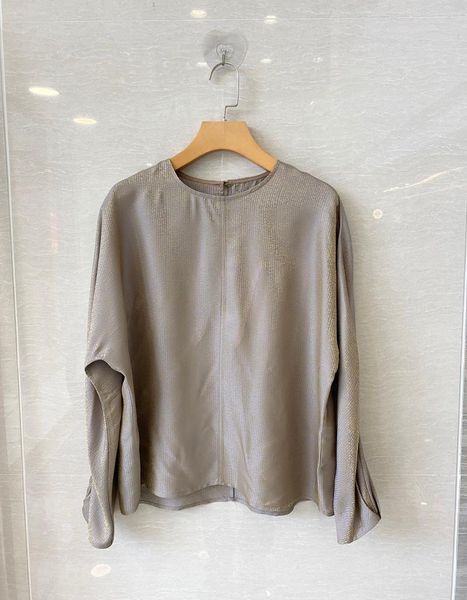 

women's blouses & shirts 2021 women fashion long sleeve round neck bronzing shirt 0804, White