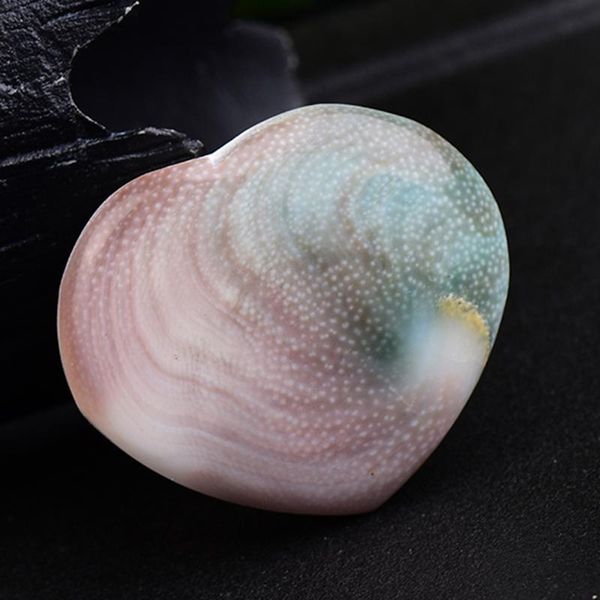 

decorative objects & figurines 1pc natural stone shell heart-shaped madagascar sun crystals heart healing home decor dreamlike souvenir