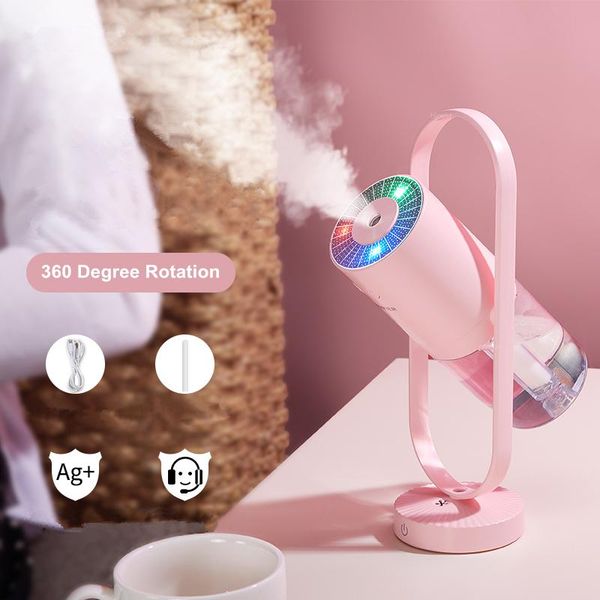 

humidifiers portable mini humidifier negative ion 200ml magic shadow ultrasonic aroma diffuser 360 degree mist color light humidificador