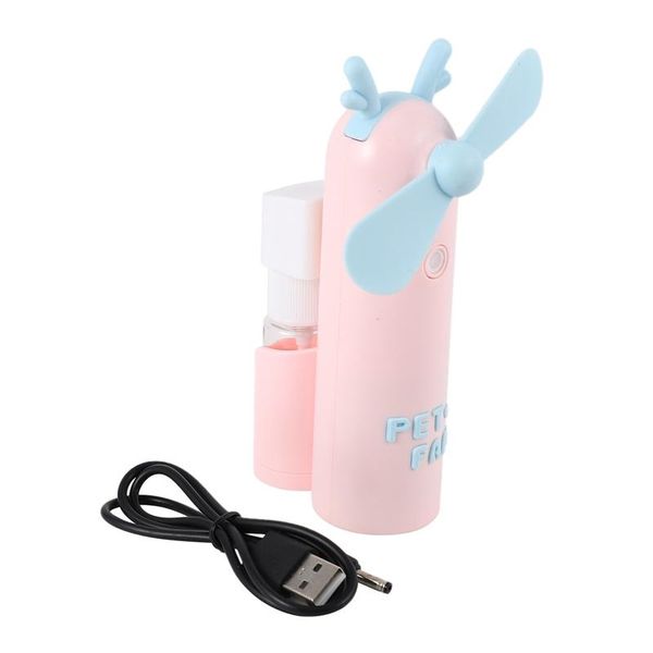 

multifunctional usb mini handheld spray fan portable water spray fan small humidification air conditioning (pink deer)