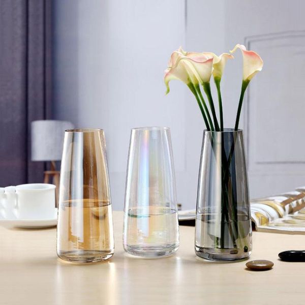 

vases nordic transparent glass living room table decoration water hydroponics dry flower vase creative diy bottle