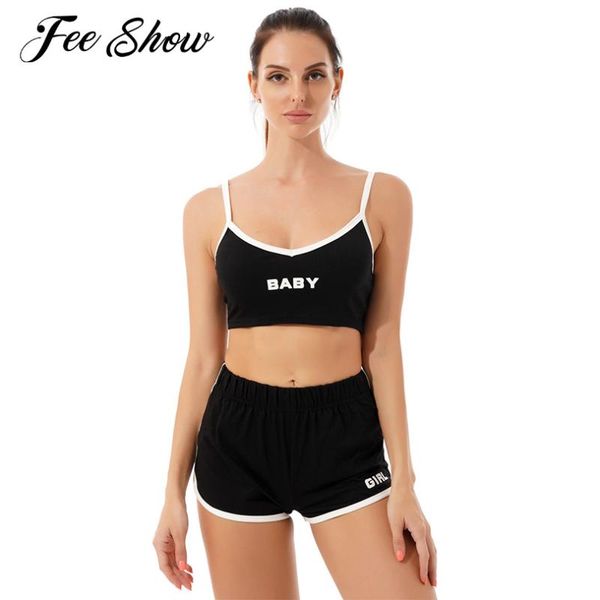 

yoga outfit summer sets women gym clothes fitness sport suit cotton two piece vest and shorts set workout outfits sportswear