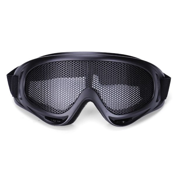 

outdoor eye protective comfortable airsoft safety tactical eye protection metal mesh glasses goggle 3colors, Black