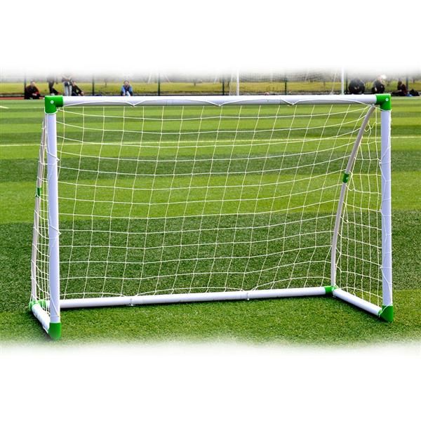 

6' x 4' soccer goal training set with net buckles ground nail football sports for indoor outdoor