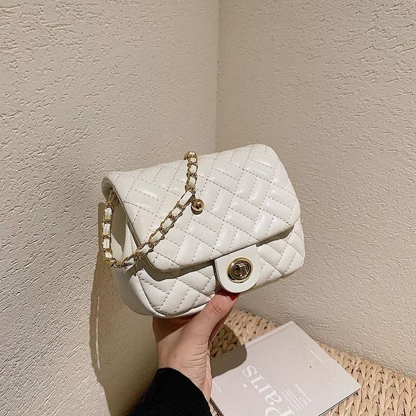 

shoulder bags fashion texture rhombus chain bag handbags 2021 korean version of simple western style messenger