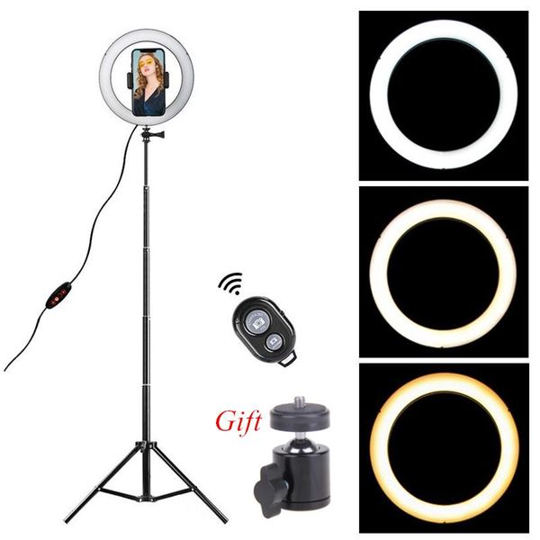 

flash heads dimmable led ring light 8.6 inch camera ringlight tripod stand cell phone holder for youtube pography po video studio kit