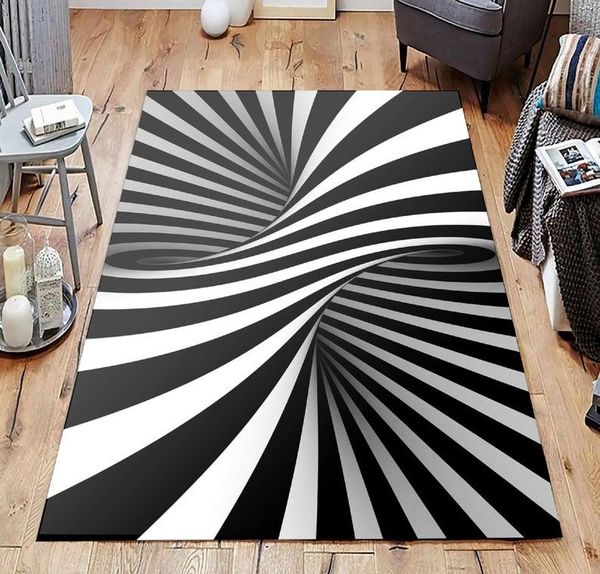 

carpets stereo stylish rug carpet,checkered vortex optical illusions non slip area anti-slip floor mat modern rugs living dinning room