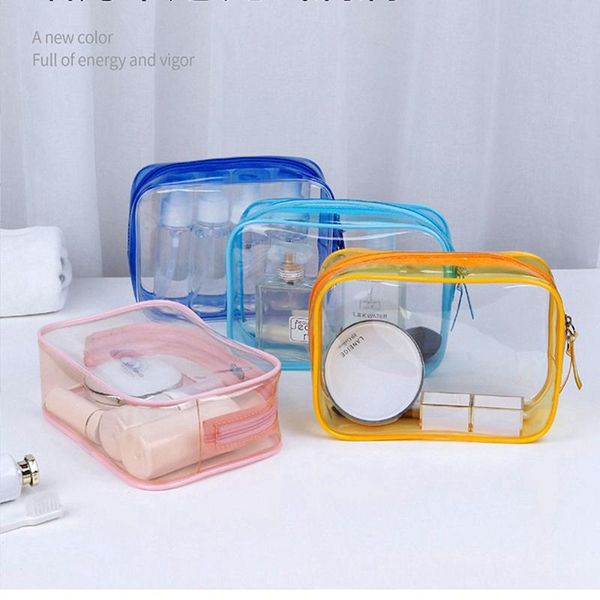 

storage bags transparent pvc travel organizer clear makeup cases cosmetic holder beauty case make up pouch wash