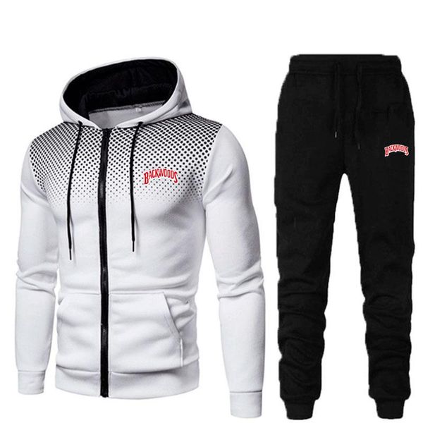 

men's hoodies & sweatshirts fashion mens clothing pullovers sweater cotton men tracksuits hoodie two pieces + pants sports shirts fall, Black