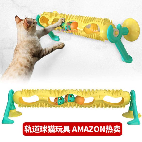 

hanging turntable tease cat sucker track ball pet toy