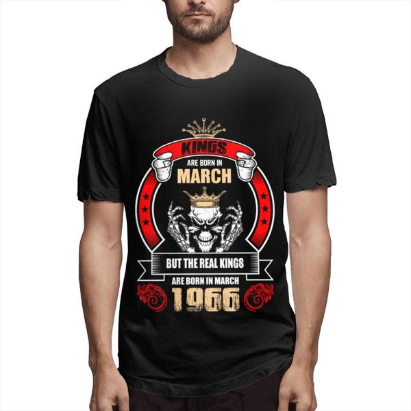 

men's t-shirts kings are in march 1966 printed oversized men t shirt loose polyester goth tee streetwear, White;black