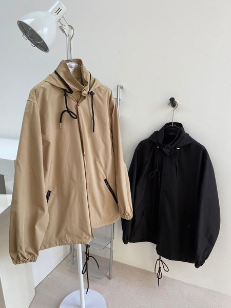 

women's jackets original brand fashion single-layer outdoor windproof jacket men women letters spring autumn thin style can stand hoode, Black;brown