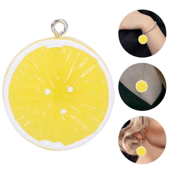 

charms 10pcs resin fruits slices jewelry findings necklace earring orange pendant charm, Bronze;silver