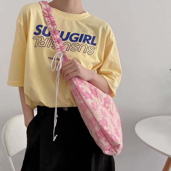 

duffel bags vintage women's messenger bag girly pink flower jacquard handbags large capacity l41b